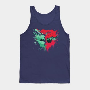 Rorschach Inkblot Watermelon Summer Art Tank Top